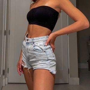 black padded bandeau top